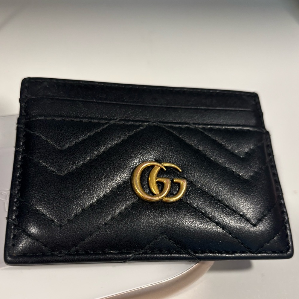 Gucci Black Quilted Leather Card Holder